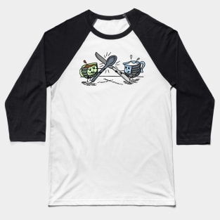 Coffee and Milk Battle Baseball T-Shirt